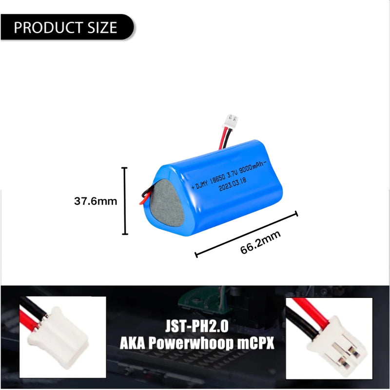 Load image into Gallery viewer, [PH2.0-JST Connector][18650] Universal 9000mAh 3.7V Rechargeable Li-Ion Lithium Polymer Battery - Polar Tech Australia
