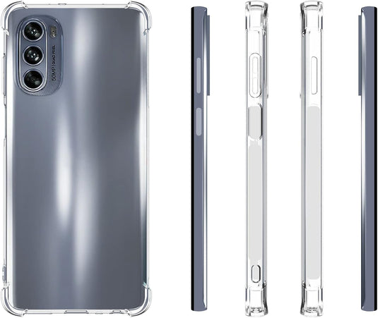 Motorola Moto G62 5G - AirPillow Cushion Transparent Soft Clear TPU Four Corners Protective Case - Polar Tech Australia