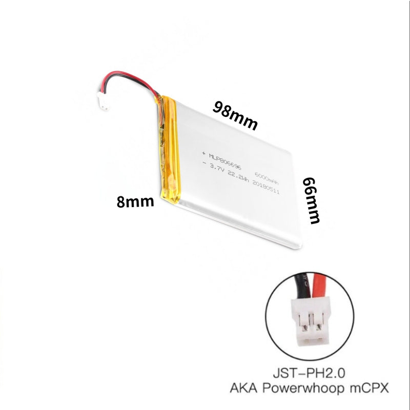 Load image into Gallery viewer, [PH2.0-JST Connector][806696] Universal 6000mAh 3.7V Rechargeable Li-Ion Lithium Polymer Battery - Polar Tech Australia
