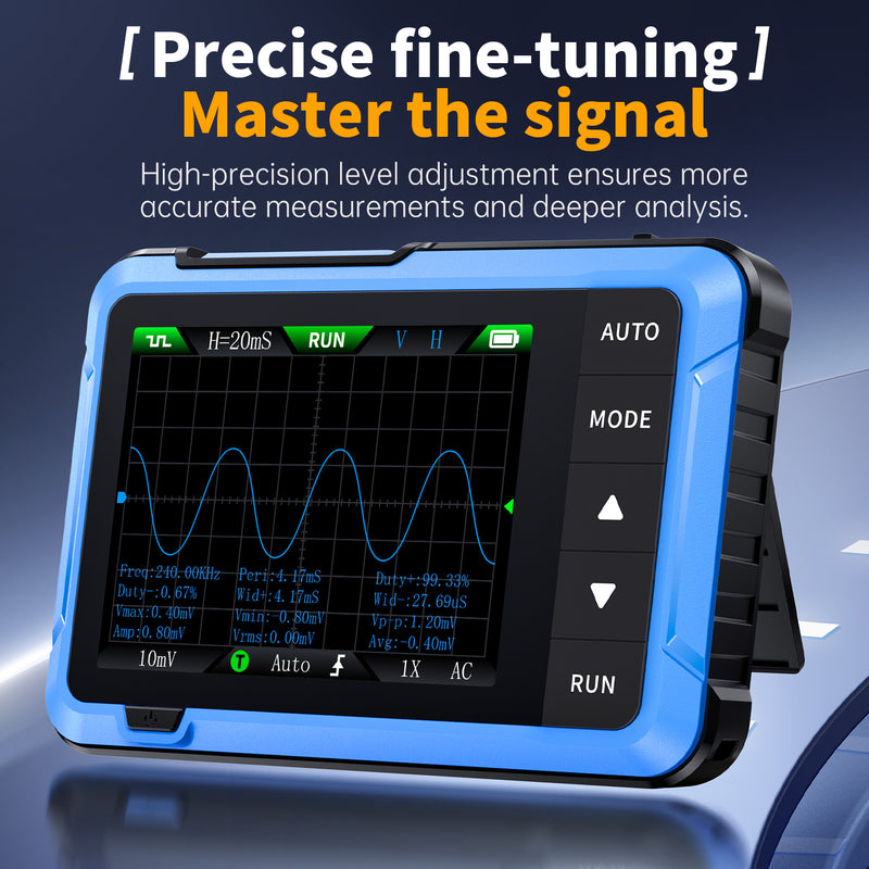 Chargez l&#39;image dans la visionneuse de la galerie, [DSO-510] FNIRSI 10MHz 48MS/s Mini Handheld Digital Oscilloscope Signal Generator
