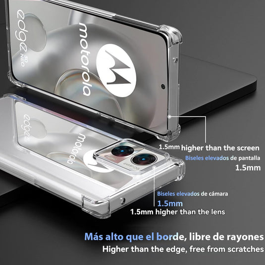 Motorola Edge 30 Neo - AirPillow Cushion Transparent Soft Clear TPU Four Corners Protective Case - Polar Tech Australia