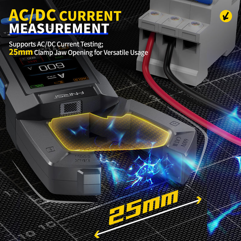 Chargez l&#39;image dans la visionneuse de la galerie, [DMC-100] FNIRSI DC AC Current Voltage Clamp Meter Digital Multimeter
