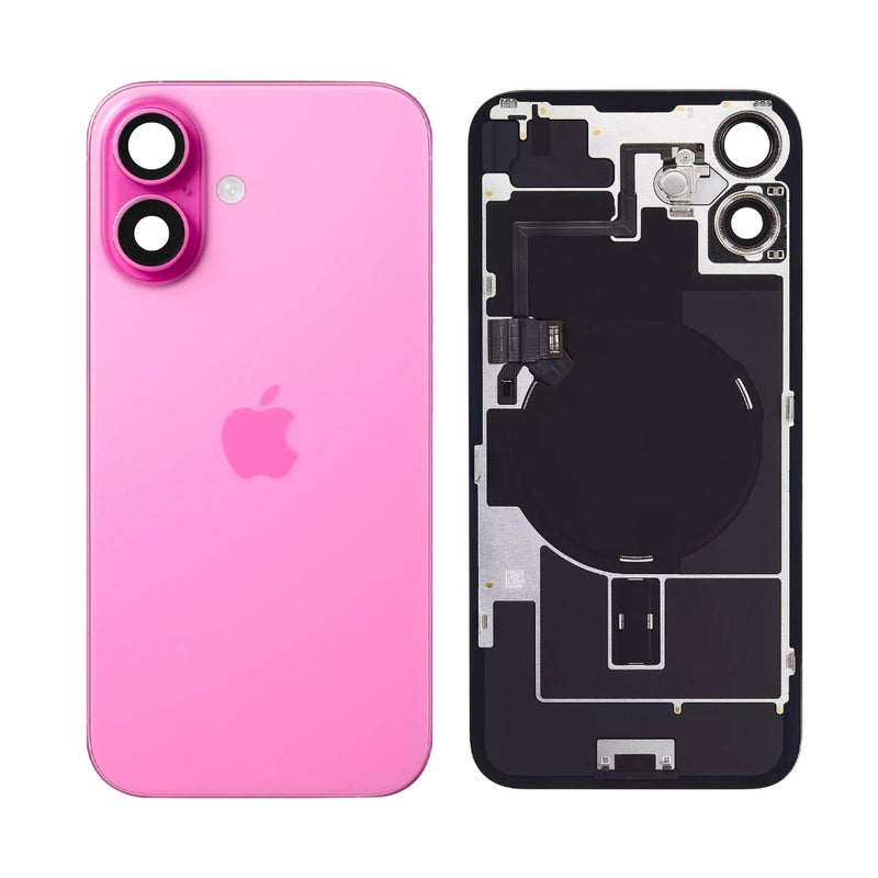 Chargez l&#39;image dans la visionneuse de la galerie, [Assembly With Flex] Apple iPhone 16 - Back Rear Glass With Steel Plate With Wireless NFC Charging MagSafe Magnet &amp; Flashlight Flex - Polar Tech Australia
