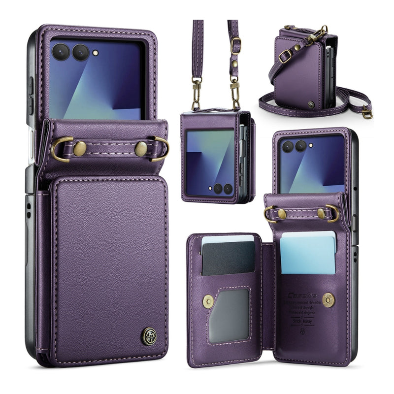 Cargue la imagen en el visor de la galería, Samsung Galaxy Z Flip7 5G - Card Slots Holder RFID Anti-theft Phone Case
