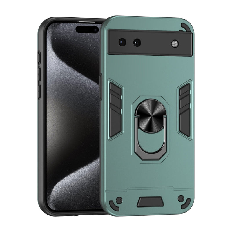 Cargue la imagen en el visor de la galería, Google Pixel 6A - Heavy Duty Armor Case With Metal Bracket - Polar Tech Australia
