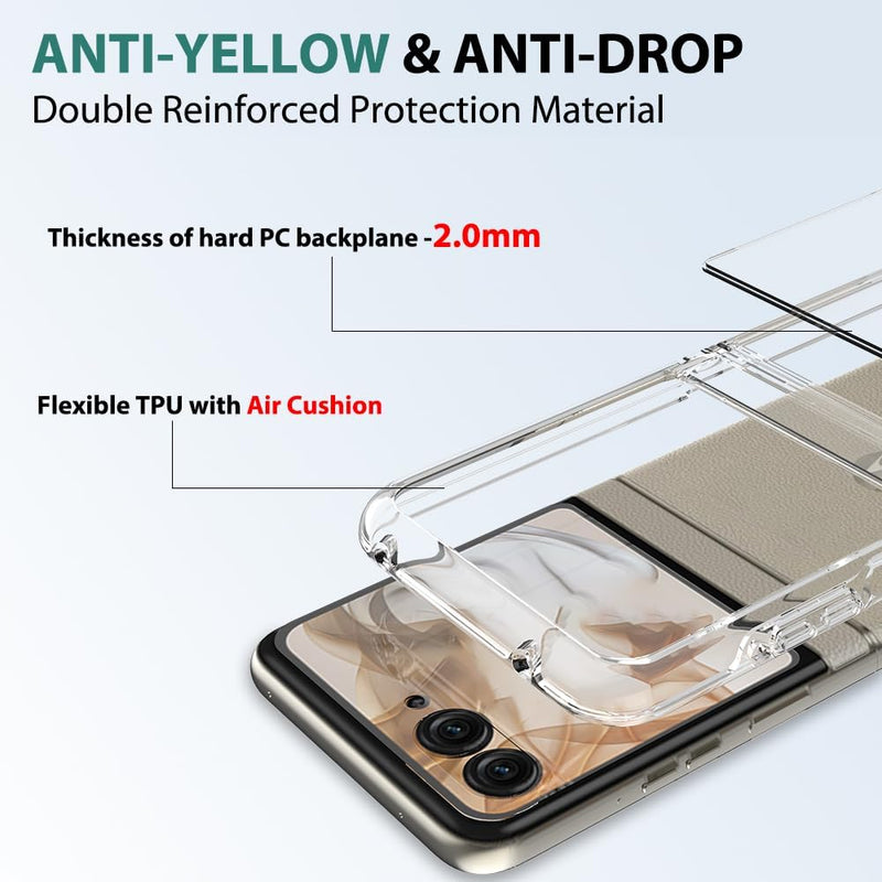 Load image into Gallery viewer, Motorola Moto Razr 2024 - AirPillow Cushion Transparent Soft Clear TPU Case - Polar Tech Australia

