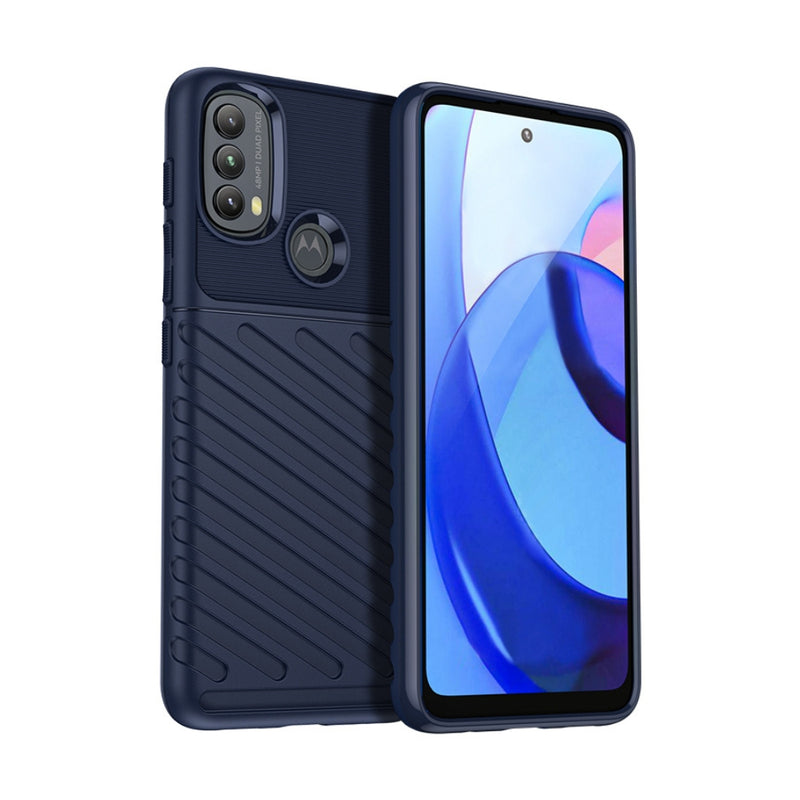 Chargez l&#39;image dans la visionneuse de la galerie, Motorola Moto E20/E30/E40 - Thunder Series Twill Texture Thickened Anti-fall Protection TPU Case - Polar Tech Australia
