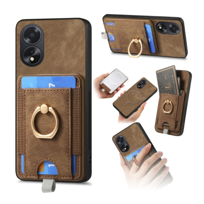 Load image into Gallery viewer, OPPO A38 4G/A18 4G - Retro Splitable Magnetic Card Bag Leather Phone Case - Polar Tech Australia
