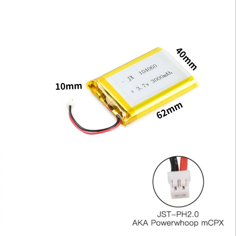 Load image into Gallery viewer, [PH2.0-JST Connector][104060] Universal 3000mAh3.7V Rechargeable Li-Ion Lithium Polymer Battery - Polar Tech Australia
