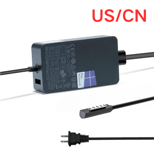 [44 W] Adaptateur secteur pour chargeur mural Microsoft Surface Pro 5/6 et ordinateur portable 1/2/GO 1/GO 2