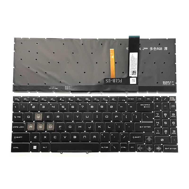 Cargue la imagen en el visor de la galería, MSI Cyborg 15 A13V A13VF /  PULSE 15 B13V MS-1583 MS-1585 Series - Laptop Keyboard With Backlit US layout
