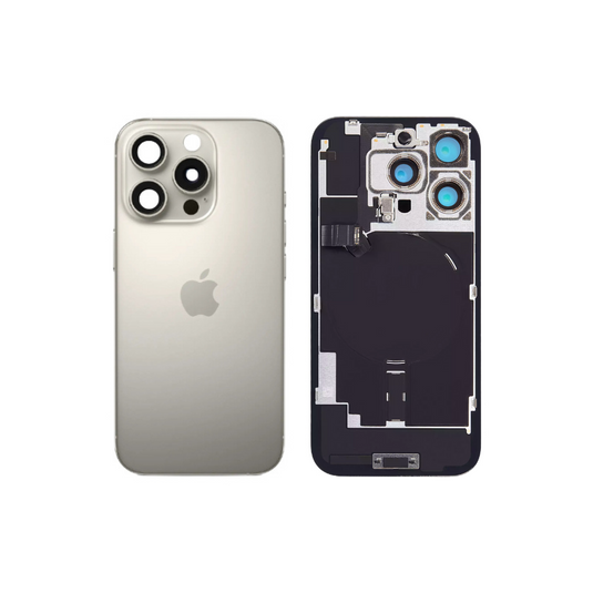 [Full Assembly] Apple iPhone 16 Pro Max - Back Glass With Steel Plate With Wireless NFC Charging MagSafe Magnet & Flashlight Flex - Polar Tech Australia