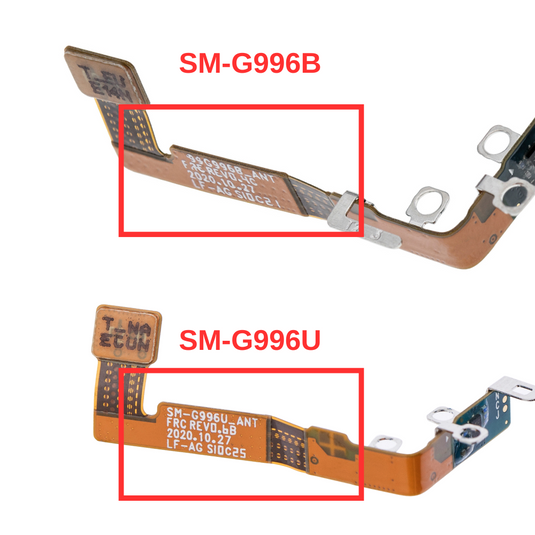 [Upper right corner] Samsung Galaxy S21 Plus 5G (SM-G996) - Signal Antenna Connector Flex Cable