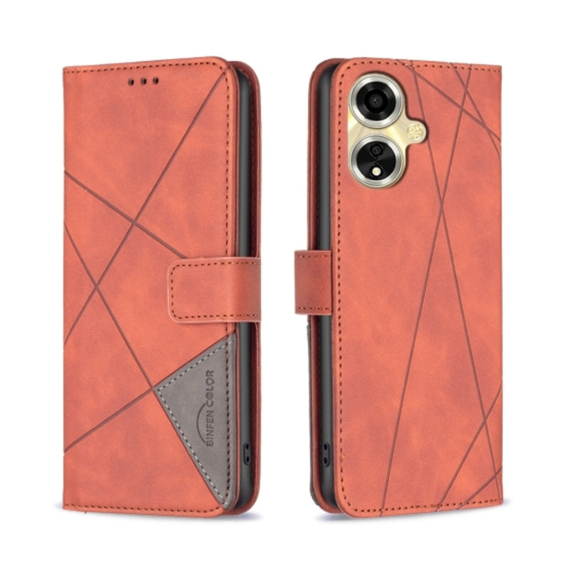 Load image into Gallery viewer, OPPO A59 5G (CPH2617) - Magnetic Buckle Rhombus Texture Leather Phone Case - Polar Tech Australia
