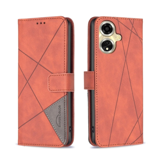 OPPO A59 5G (CPH2617) - Magnetic Buckle Rhombus Texture Leather Phone Case - Polar Tech Australia