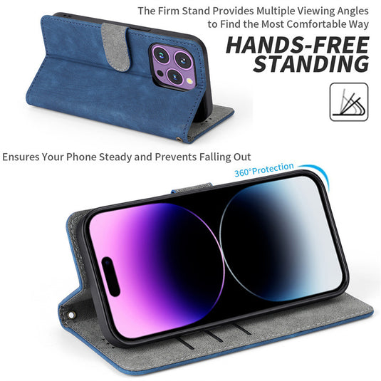 [With Card Solt] Motorola Moto Defy 2 - Flip Folio Case with Card Holders Leather Wallet Case - Polar Tech Australia
