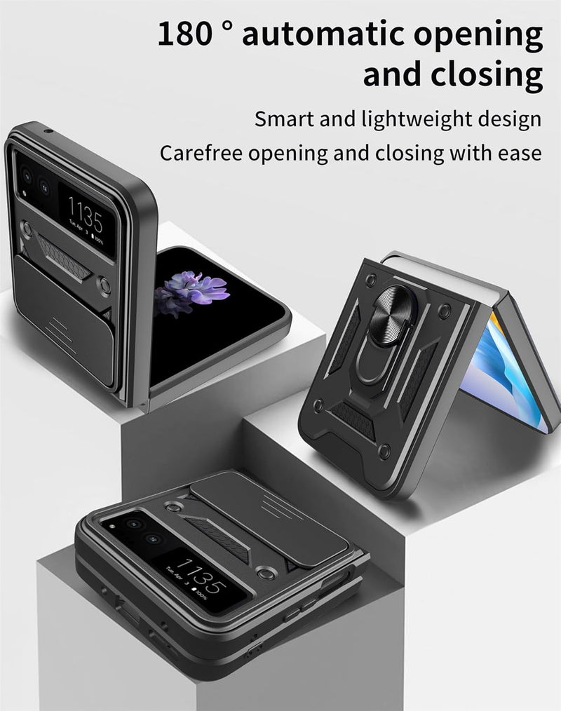 Load image into Gallery viewer, [Sliding Camera Cover][Built-in Stand] Motorola Moto Razr 40/Razr 2023 - Military Grade Hard PC Rugged Heavy Duty Case - Polar Tech Australia
