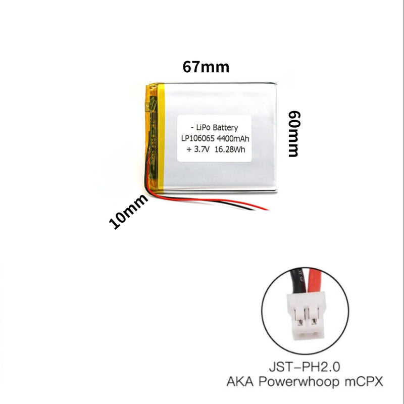 Load image into Gallery viewer, [PH2.0-JST Connector][106065] Universal 4400mAh 3.7V Rechargeable Li-Ion Lithium Polymer Battery - Polar Tech Australia
