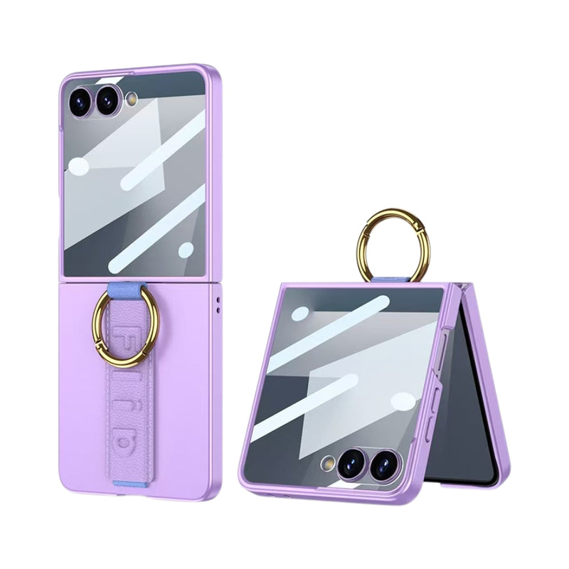 Cargue la imagen en el visor de la galería, Samsung Galaxy Z Flip7 5G - Integrated Ultrathin Shockproof Phone Case with Ring Wrist Strap
