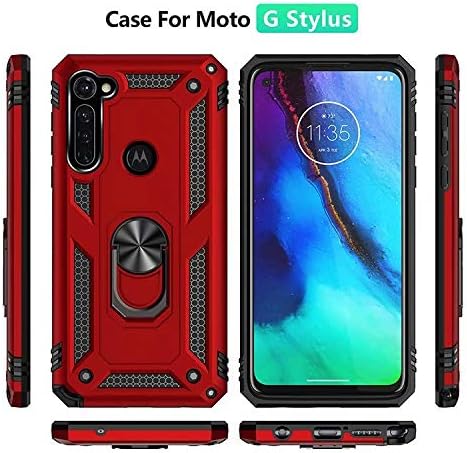 [Magnetic Ring Kickstand] Motorola Moto G Stylus - Shield Shockproof Rugged Heavy Duty Case - Polar Tech Australia