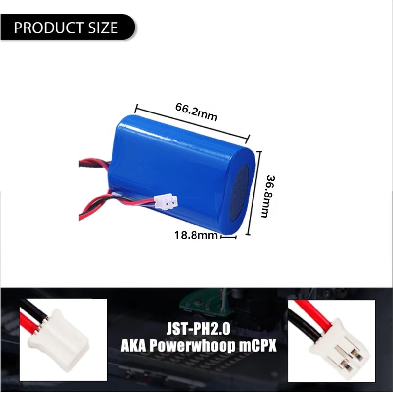 Load image into Gallery viewer, [PH2.0-JST Connector][18650] Universal 4400mAh 3.7V Rechargeable Li-Ion Lithium Polymer Battery - Polar Tech Australia
