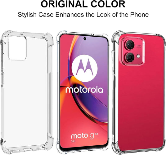 Motorola Moto G84 5G - AirPillow Cushion Transparent Soft Clear TPU Four Corners Protective Case - Polar Tech Australia