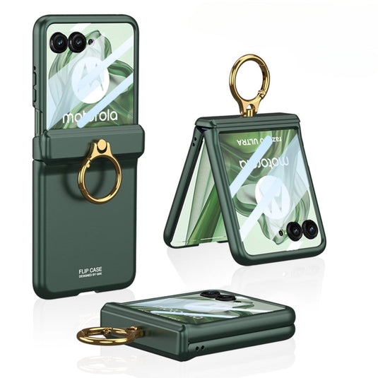 [With Ring Stand] Motorola Razr 50/Ultra - Magnetic Hinge Shockproof Phone Case - Polar Tech Australia