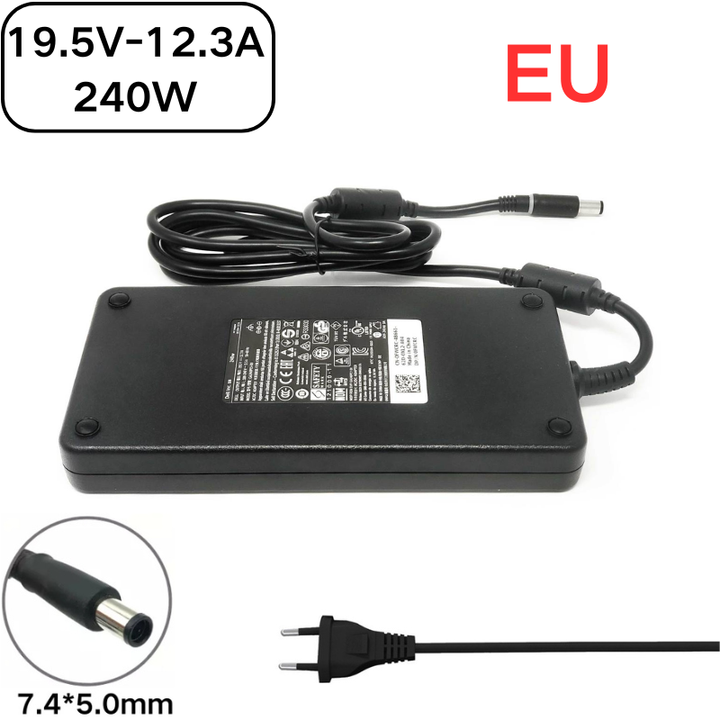 Cargue la imagen en el visor de la galería, [240W/19.5V-12.3A][7.4*5.0] Dell Alienware X15 R1 M15 M17x M18x y Precision M6600 M6700 M6800 Adaptador de corriente CA Cargador de pared para computadora portátil (enchufe AU)
