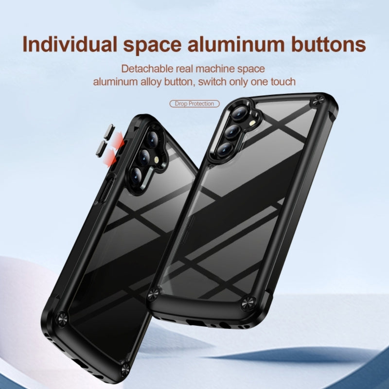 Chargez l&#39;image dans la visionneuse de la galerie, Samsung Galaxy A15 (SM-A155, SM-A156) - TPU+PC 2-in-1 Transparent Shockproof Phone Case
