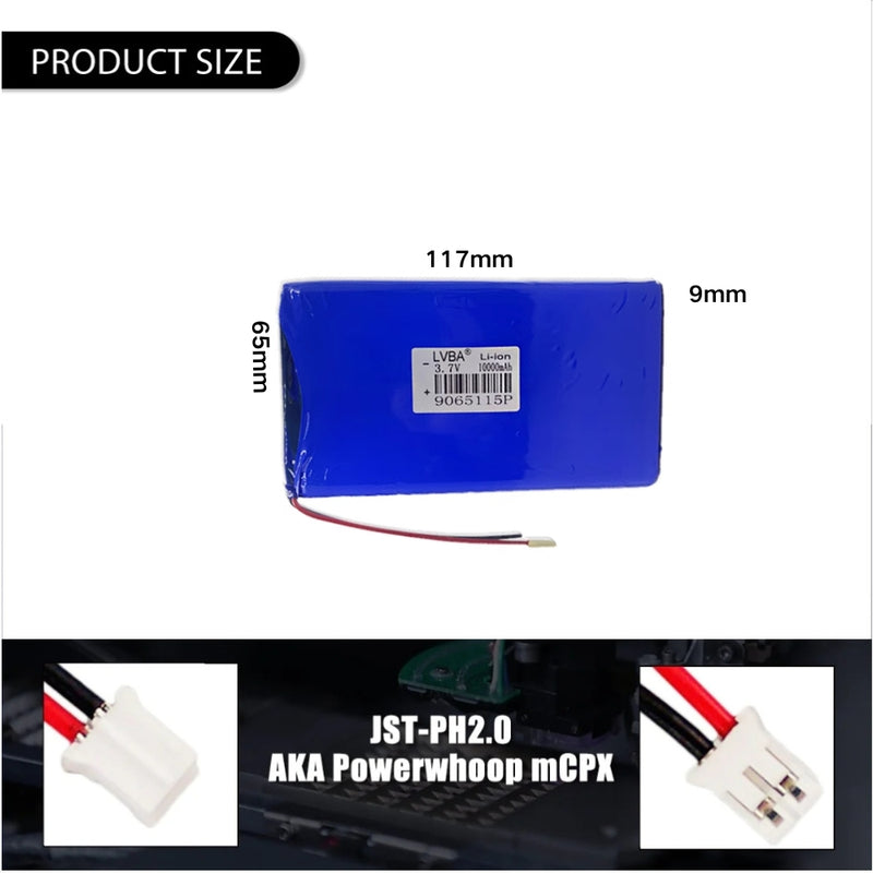 Load image into Gallery viewer, [PH2.0-JST Connector][9065115] Universal 10000mAh 3.7V Rechargeable Li-Ion Lithium Polymer Battery - Polar Tech Australia
