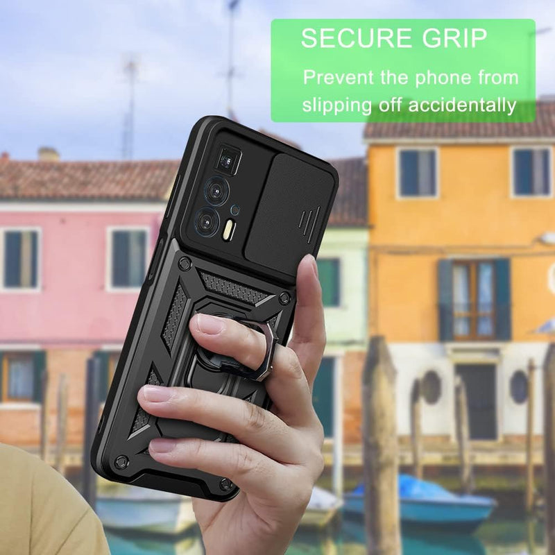 Load image into Gallery viewer, [Magnetic Ring Kickstand][Camera Cover] Motorola Moto Edge 20 Pro - Shield Shockproof Rugged Heavy Duty Case - Polar Tech Australia
