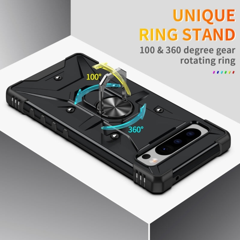 Load image into Gallery viewer, Google Pixel 6 - Heavy Duty Armor Case With Ring Holder Stand - Polar Tech Australia
