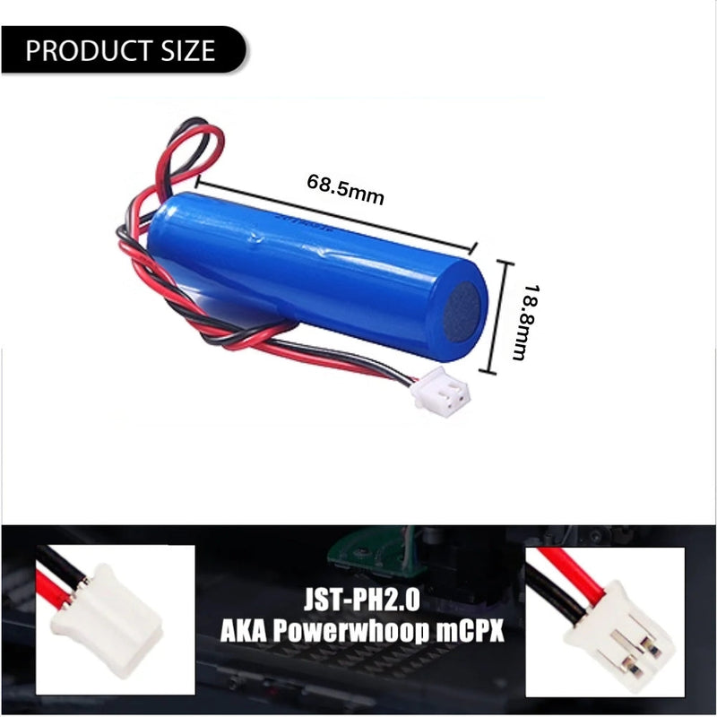 Load image into Gallery viewer, [PH2.0-JST Connector][18650] Universal 2200mAh 3.7V Rechargeable Li-Ion Lithium Polymer Battery - Polar Tech Australia

