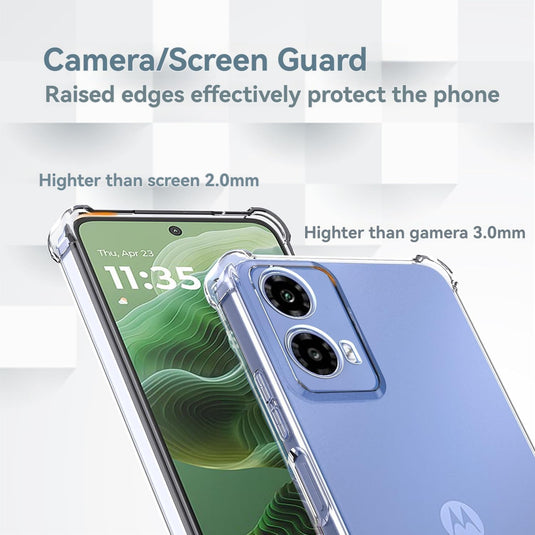 Motorola Moto G35 - AirPillow Cushion Transparent Soft Clear TPU Four Corners Protective Case - Polar Tech Australia