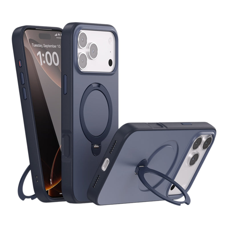 Chargez l&#39;image dans la visionneuse de la galerie, Apple iPhone 17 Pro - Contrast Color Rotation Holder Magsafe Phone Case

