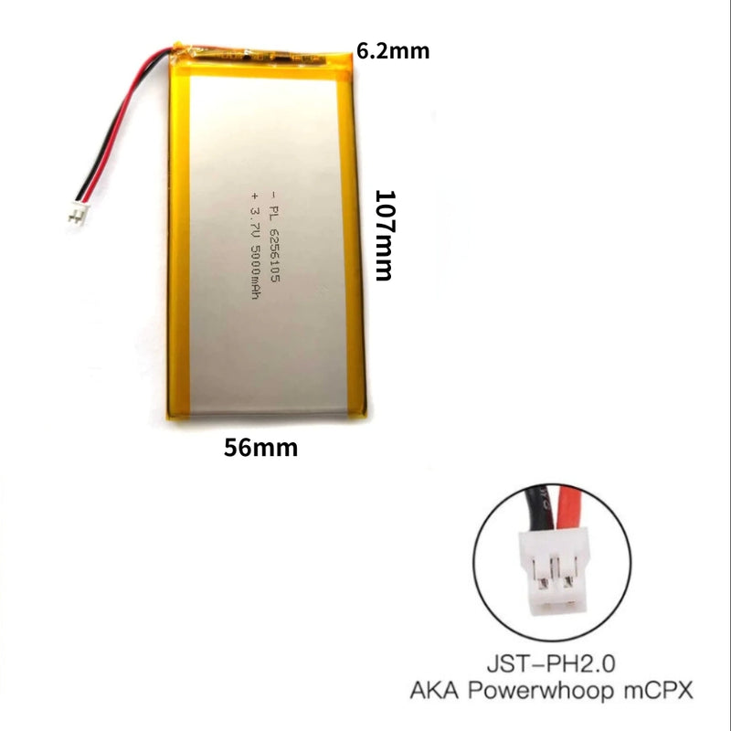 Load image into Gallery viewer, [PH2.0-JST Connector][6256105] Universal 5000mAh 3.7V Rechargeable Li-Ion Lithium Polymer Battery - Polar Tech Australia
