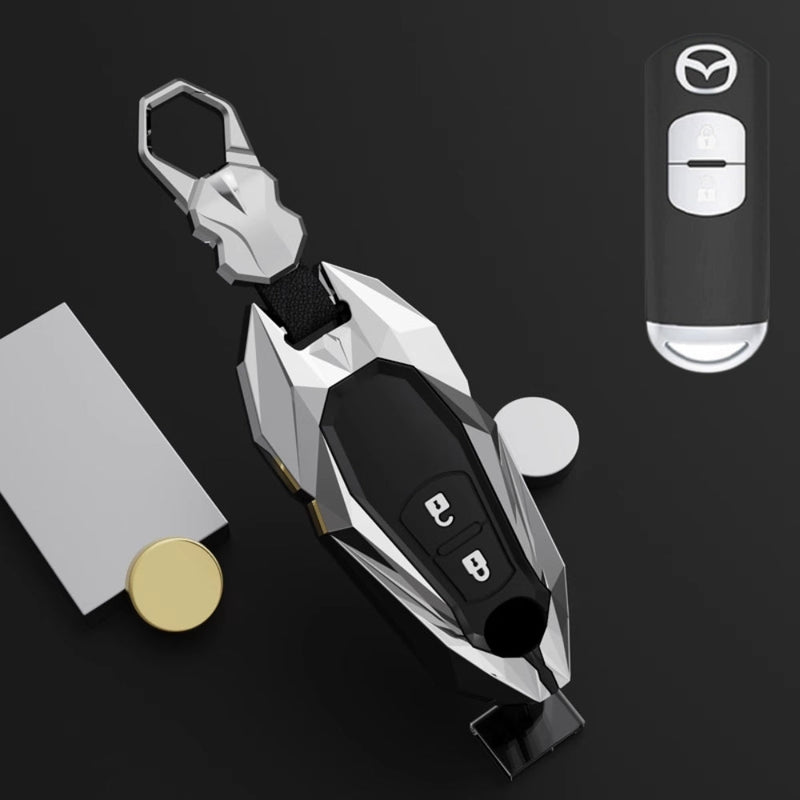 Load image into Gallery viewer, Mazda Zinc Alloy Car Key Fob Cover Case Remote For Mazda 2, 3, 5, 6, CX-3, CX-5, CX-7, CX-9
