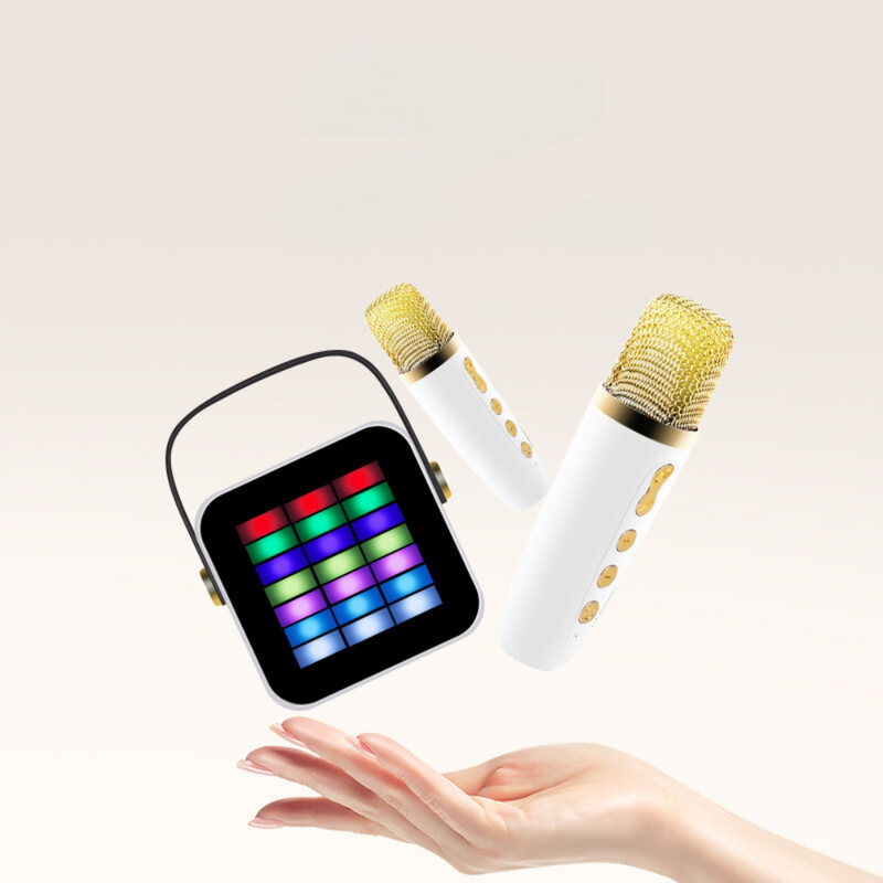 Chargez l&#39;image dans la visionneuse de la galerie, Portable Bluetooth Karaoke Speaker with LED, Wireless Handheld Microphone for Outdoor &amp; Home Use - Polar Tech Australia
