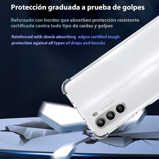 Motorola Moto G82 5G / Moto G52 - AirPillow Cushion Transparent Soft Clear TPU Four Corners Protective Case - Polar Tech Australia