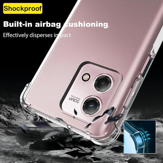 Motorola Moto G Stylus 2023 - AirPillow Cushion Transparent Soft Clear TPU Four Corners Protective Case - Polar Tech Australia