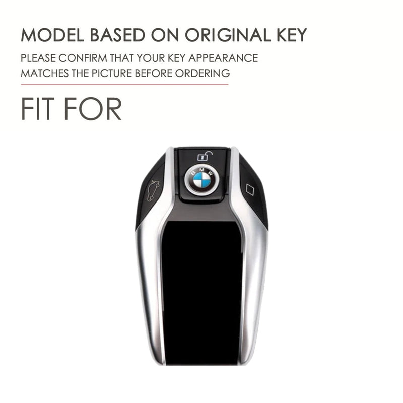 Load image into Gallery viewer, BMW Metal Shell &amp; Soft Silicone Full Protection Car Key Fob Case Cover For 5, 6, 7 Series, X3, X5, X6, X7
