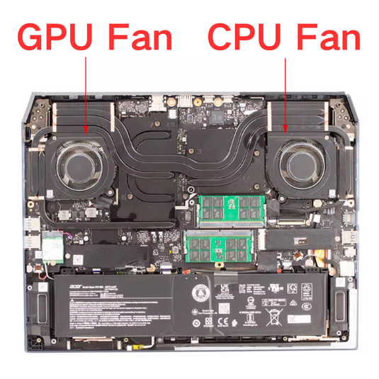 Acer Predator Helios 16 AI PH16-73 Series - Laptop CPU & GPU Cooling Fan Cooler