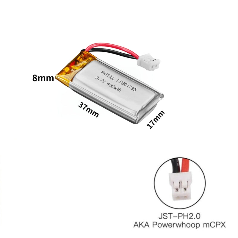 Load image into Gallery viewer, [PH2.0-JST Connector][801735] Universal 400mAh 3.7V Rechargeable Li-Ion Lithium Polymer Battery - Polar Tech Australia

