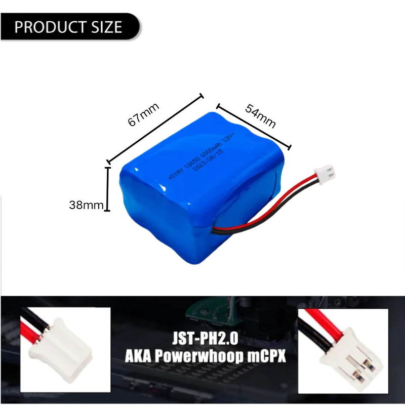 Load image into Gallery viewer, [PH2.0-JST Connector][18650] Universal 6000mAh 12V Rechargeable Li-Ion Lithium Polymer Battery - Polar Tech Australia
