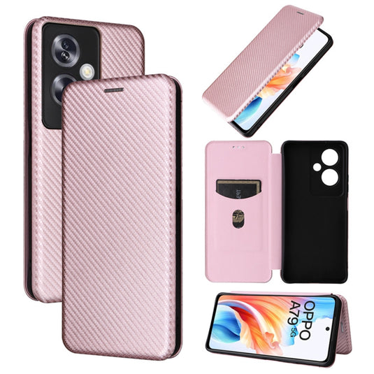 OPPO A79 5G (CPH2557, CPH2553) - Carbon Fiber Texture Flip Leather Phone Case - Polar Tech Australia