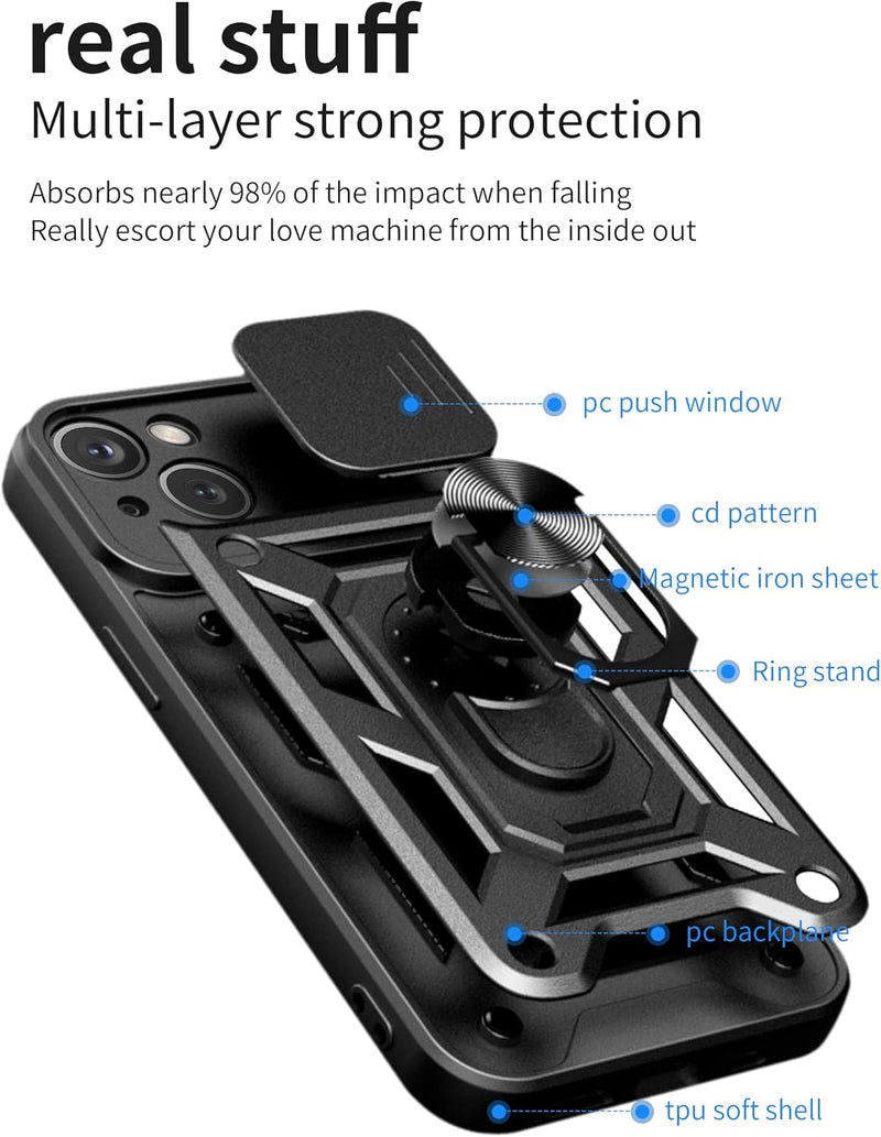 Chargez l&#39;image dans la visionneuse de la galerie, [Magnetic Ring Kickstand][Camera Cover] Motorola Moto Edge 40Pro/Edge Plus 2023/X40/X40 Pro - Shield Shockproof Rugged Heavy Duty Case - Polar Tech Australia
