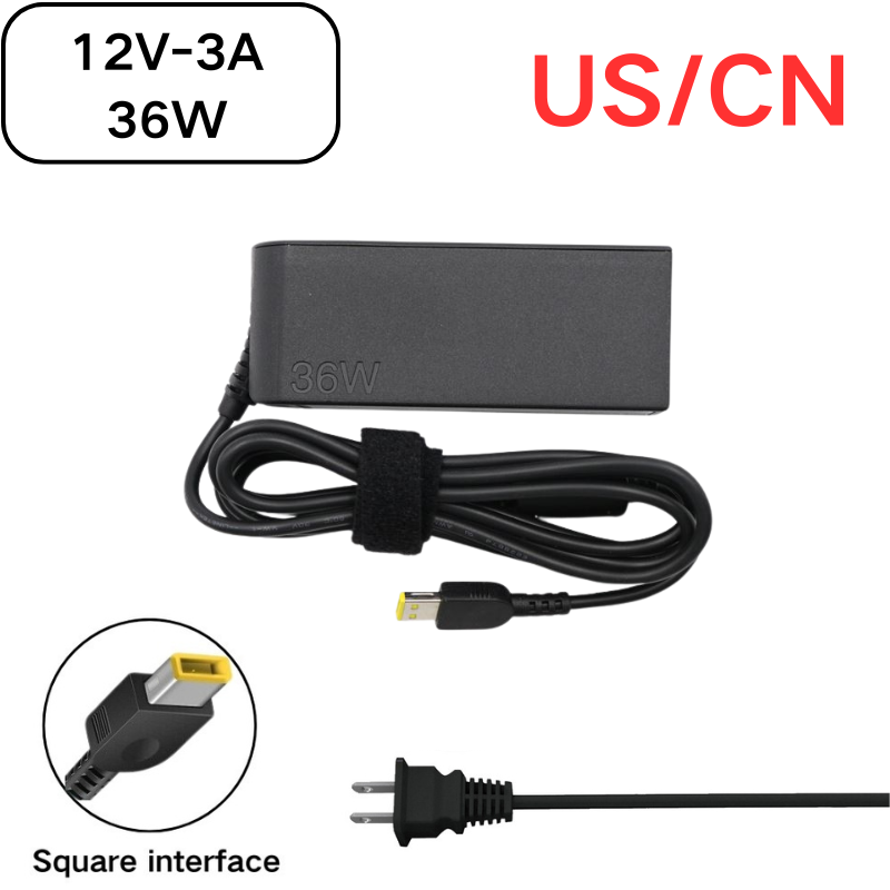 Load image into Gallery viewer, [12V-3A/36W][Yellow Square Slim Tip] Lenovo ThinkPad Helix - 20CH / ThinkPad 10 - 20C3 / ThinkPad 10 (Type 20E3, 20E4) Series - Laptop AC Power Supply Adapter Charger - Polar Tech Australia
