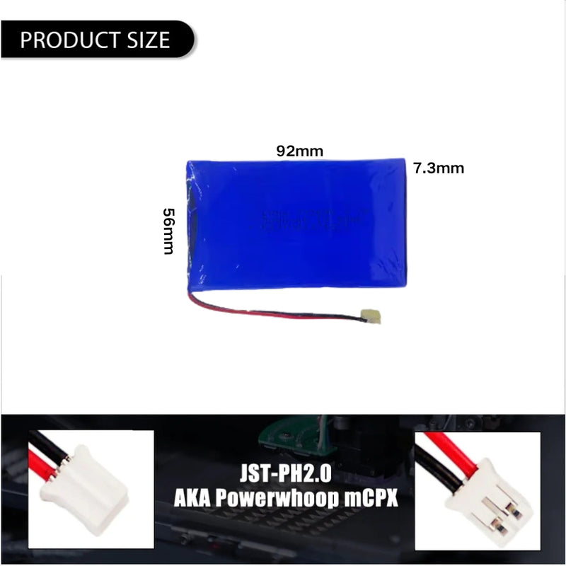 Load image into Gallery viewer, [PH2.0-JST Connector][735690] Universal 5000mAh 3.7V Rechargeable Li-Ion Lithium Polymer Battery - Polar Tech Australia
