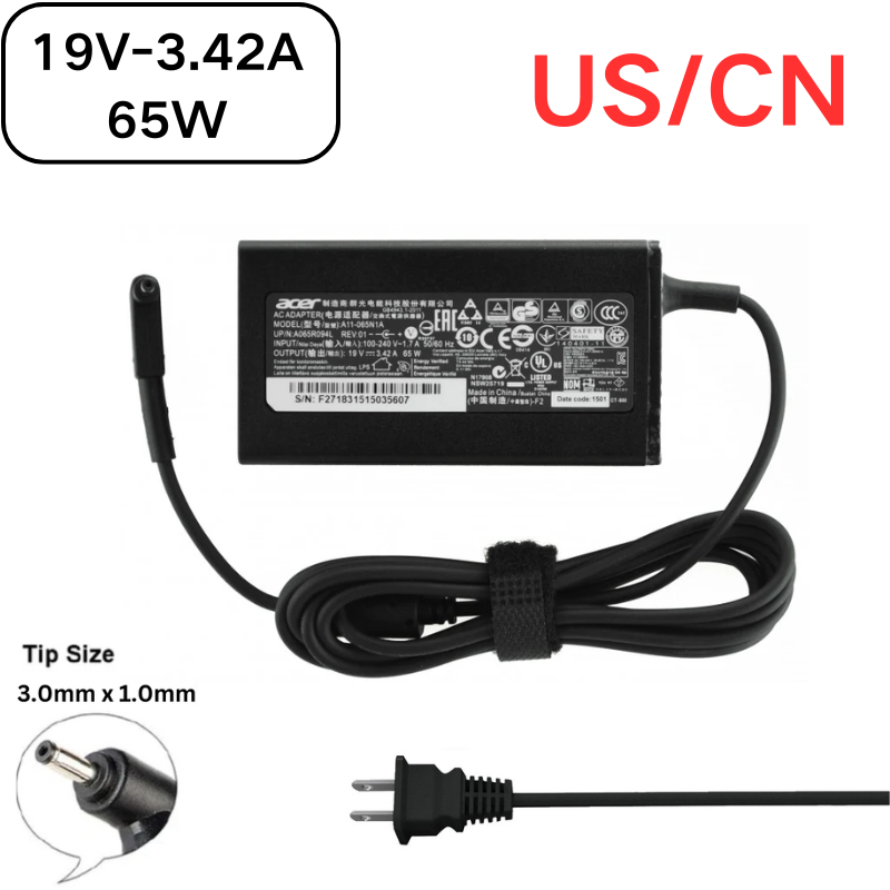 Chargez l&#39;image dans la visionneuse de la galerie, [19V-3.42A/65W][3.0x1.0 &amp; 3.0x1.1] Acer TravelMate X349-M P648-G3-M Laptop AC Power Supply Adapter Charger - Polar Tech Australia
