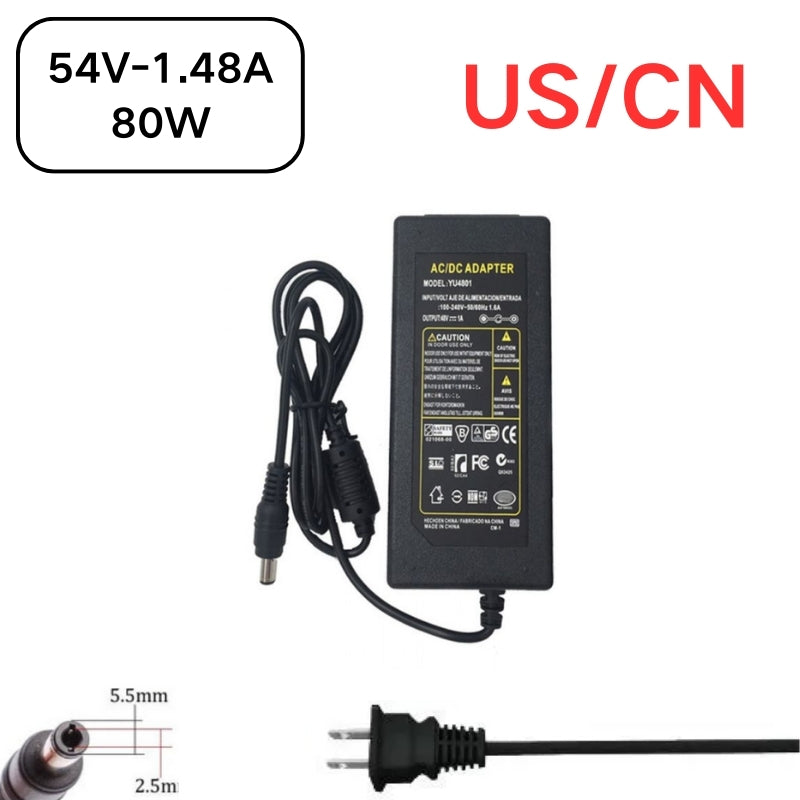 Chargez l&#39;image dans la visionneuse de la galerie, [54V-1.48A][5.5x2.5] Universal Computer/Monitor/CCTV POE Switch - Power Supply Adapter Wall Charger - Polar Tech Australia
